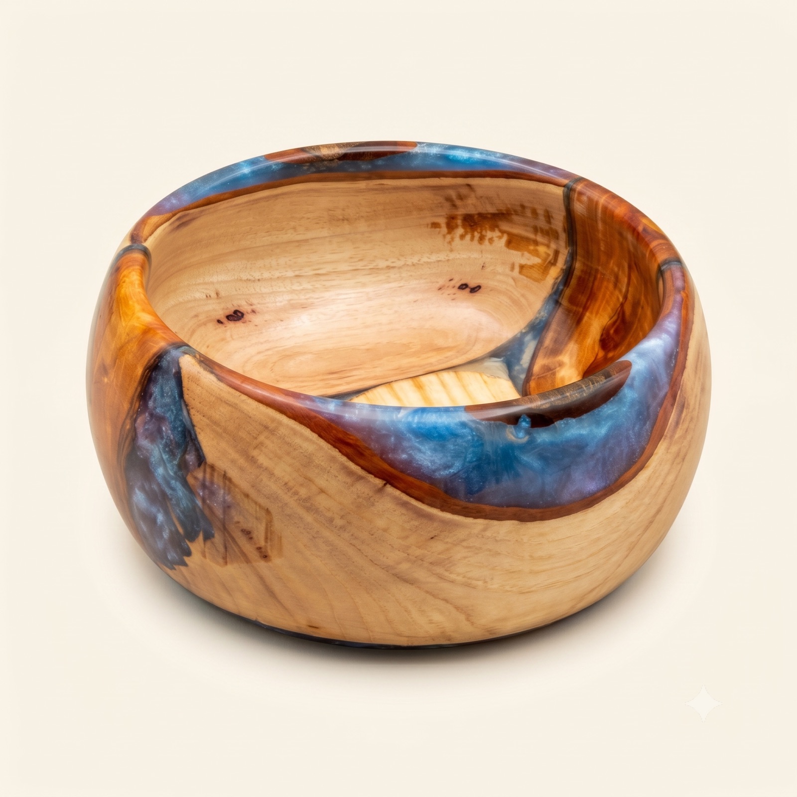 Pecan, Cherry & Epoxy Bowl — Pecan, cherry & epoxy