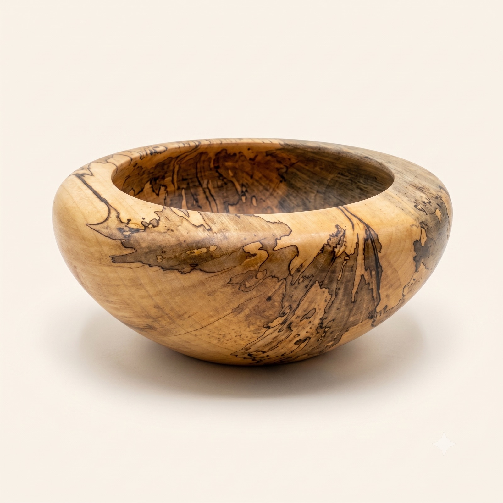 Spalted Sweet Gum Bowl with Wrapped Rim — Spalted sweet gum