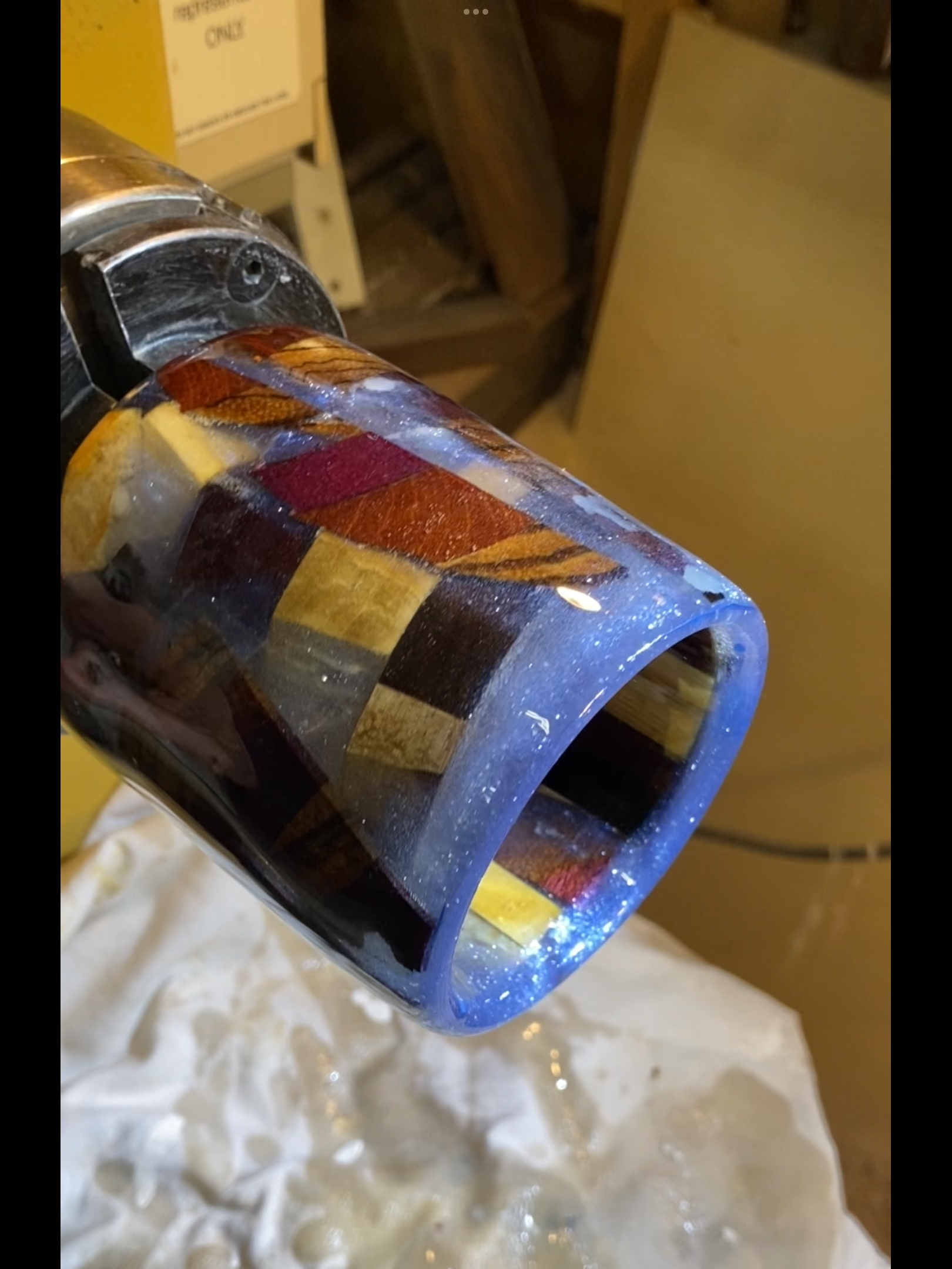Epoxy Pencil Cup — Wood and clear epoxy