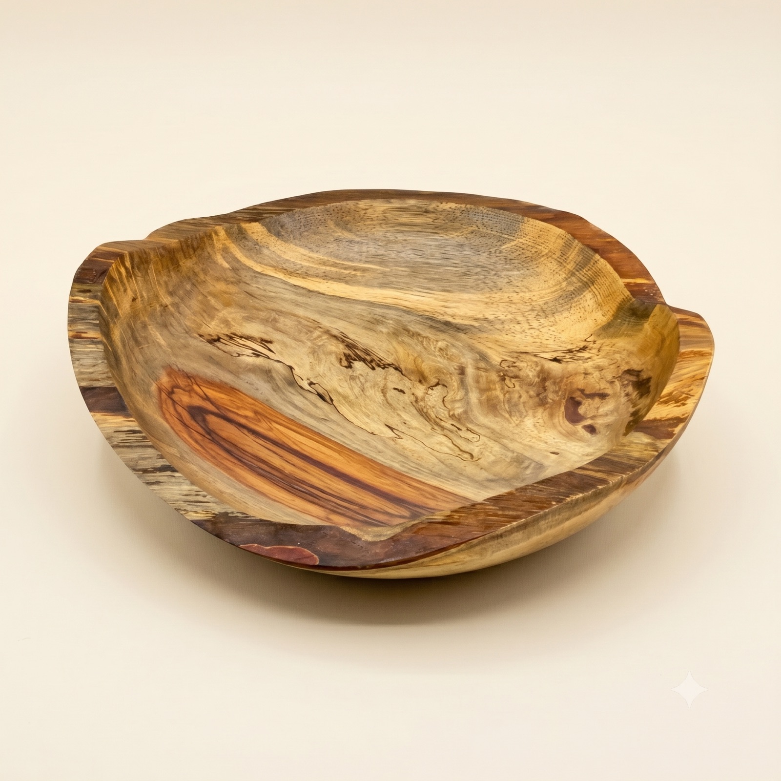 Red Oak Natural-Edge Free-Form Tray — Red oak