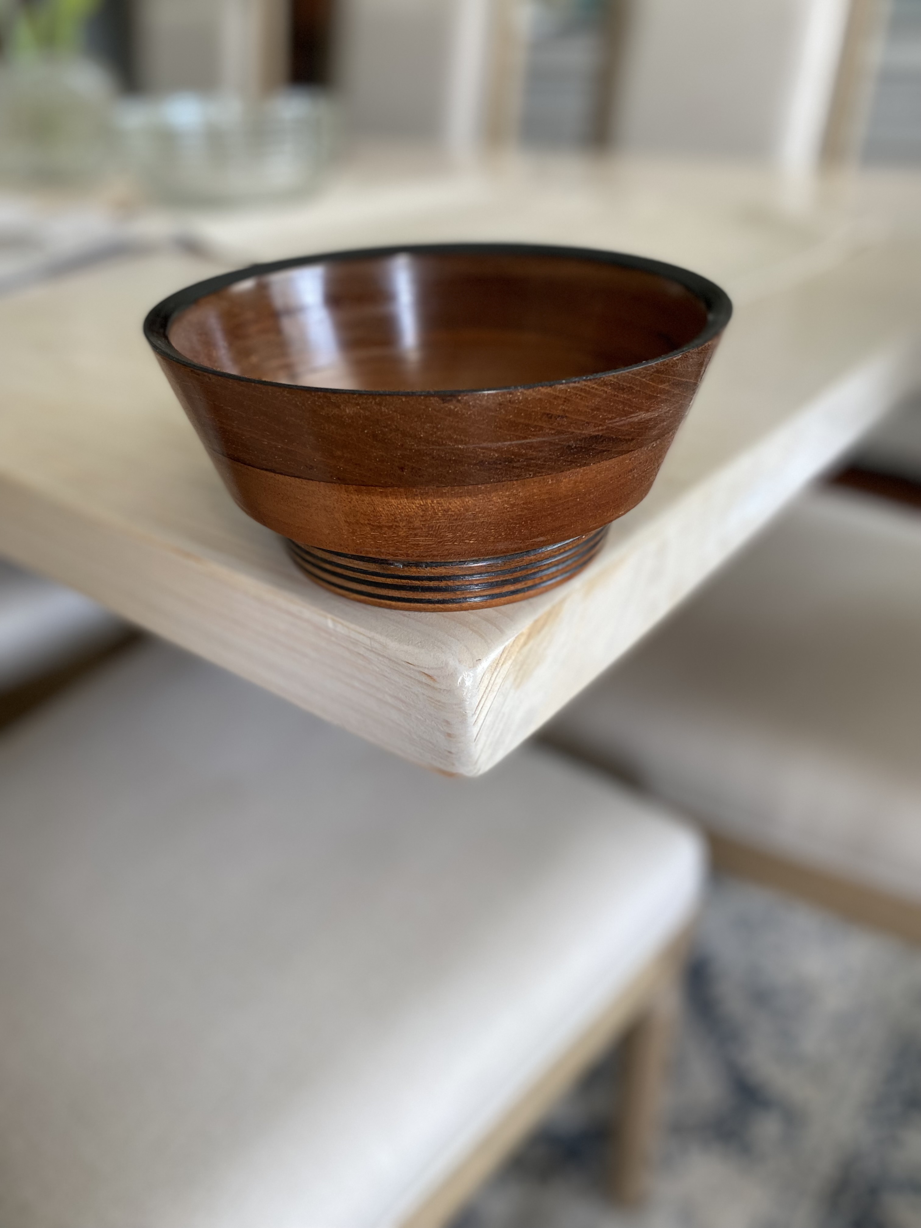 Mahogany Bowl with Trimmed Rim — Mahogany